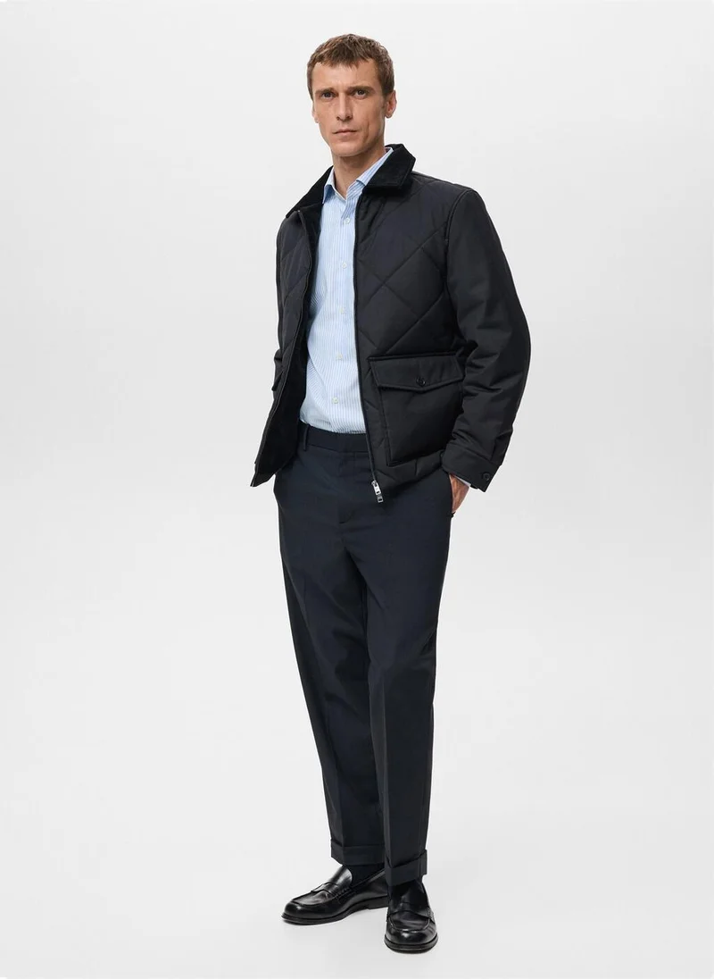 Mango Man  Quilted water repellent jacket for Men | Best Price UAE